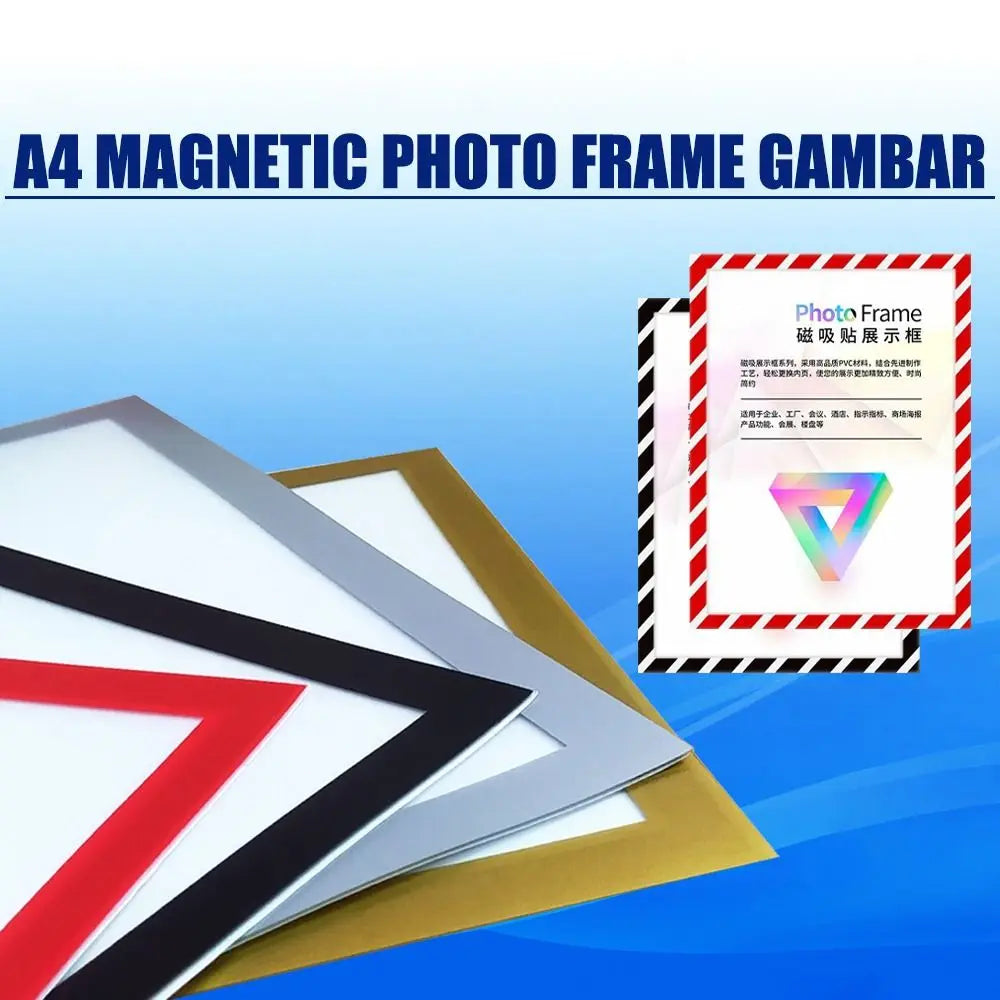 A3 & A4 Magnetic Photo Frame – Self-Adhesive Display Board Magnetic Picture Frame Axl