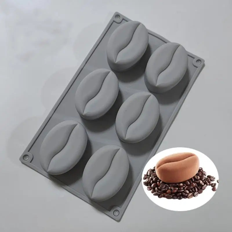 Coffee Bean Silicone Mold – 6 & 28 Cavity Mousse Cake Baking Silicone Baking Mold Axl