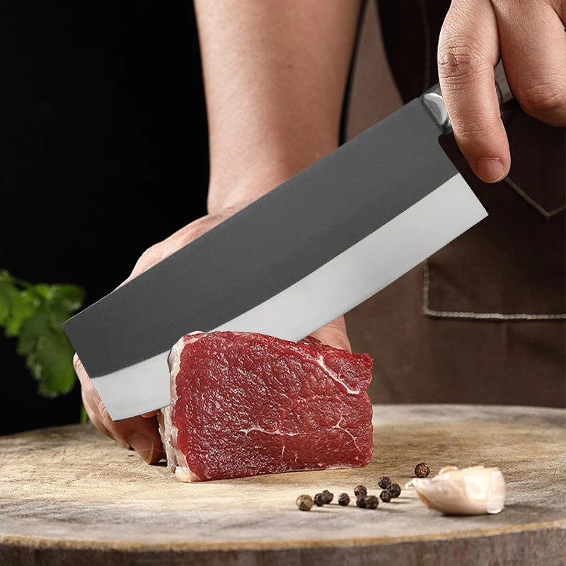 Forged Stainless Steel Cleaver – Wood Handle Chef Knife Kitchen Cleaver Knife Axl