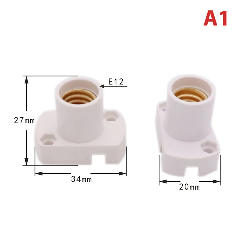 E12 E14 E17 Mini Screw Lamp Holder Light Bulb Socket Adapter Lamp Socket Adapter Axl No plug A1