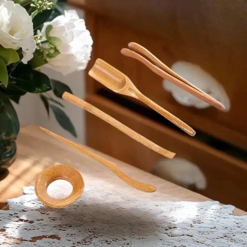 5-Piece Gongfu Tea Ceremony Bamboo Utensils Set | Teaware Tea Ceremony Set Axl