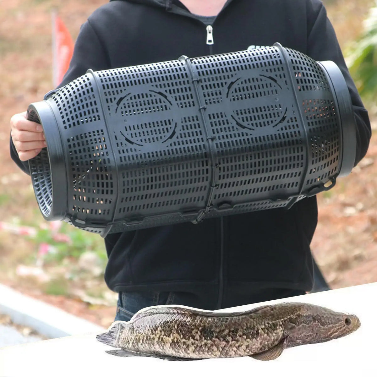 Portable Fish Trap Cage – Shrimp, Crab, Eel & Crayfish Net Fishing Trap Cage Axl