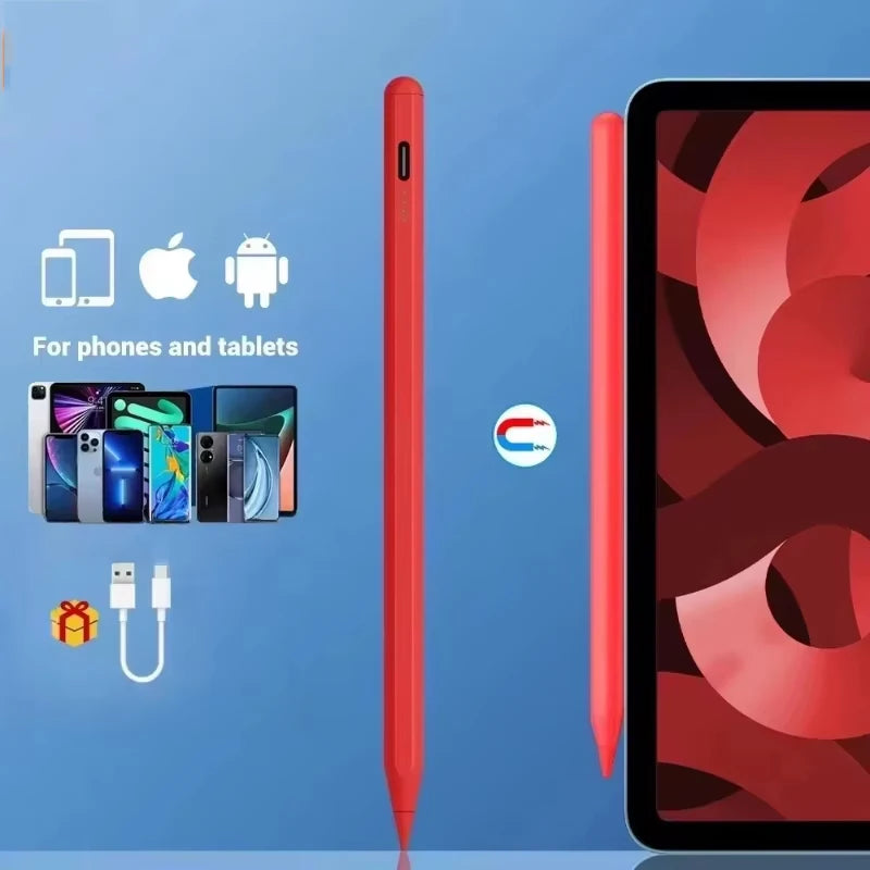 Universal Stylus Pen 1.5mm Fine Tip – iPad, Tablet & Android Rechargeable Stylus Pen Axl Red