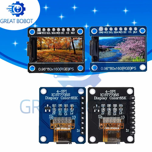 0.96" TFT LCD SPI Display Module ST7735 65K Color for Arduino LCD Display Module Axl
