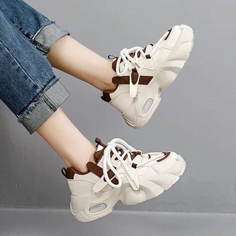 Women's Chunky Platform Sneakers – Breathable Thick Sole Platform Sneakers Axl