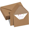 100 Kraft Mini Window Envelopes – Wedding & Gift Cards Kraft Paper Envelopes Axl Default Title