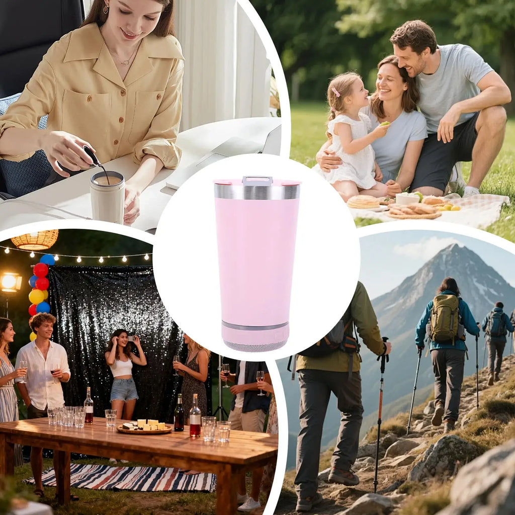 16oz Speaker Tumbler – Wireless Bluetooth Stainless Steel Mug Speaker Tumbler Axl