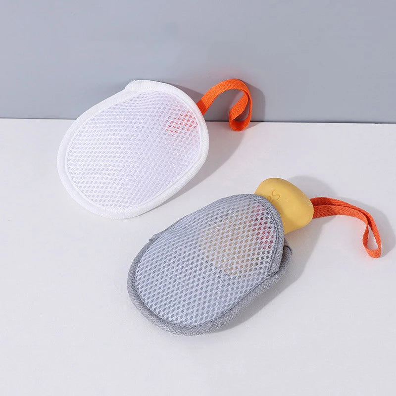 2-Pack Bath Foaming Mesh Soap Bag & Body Exfoliating Scrubber Bath Exfoliating Scrubber Axl