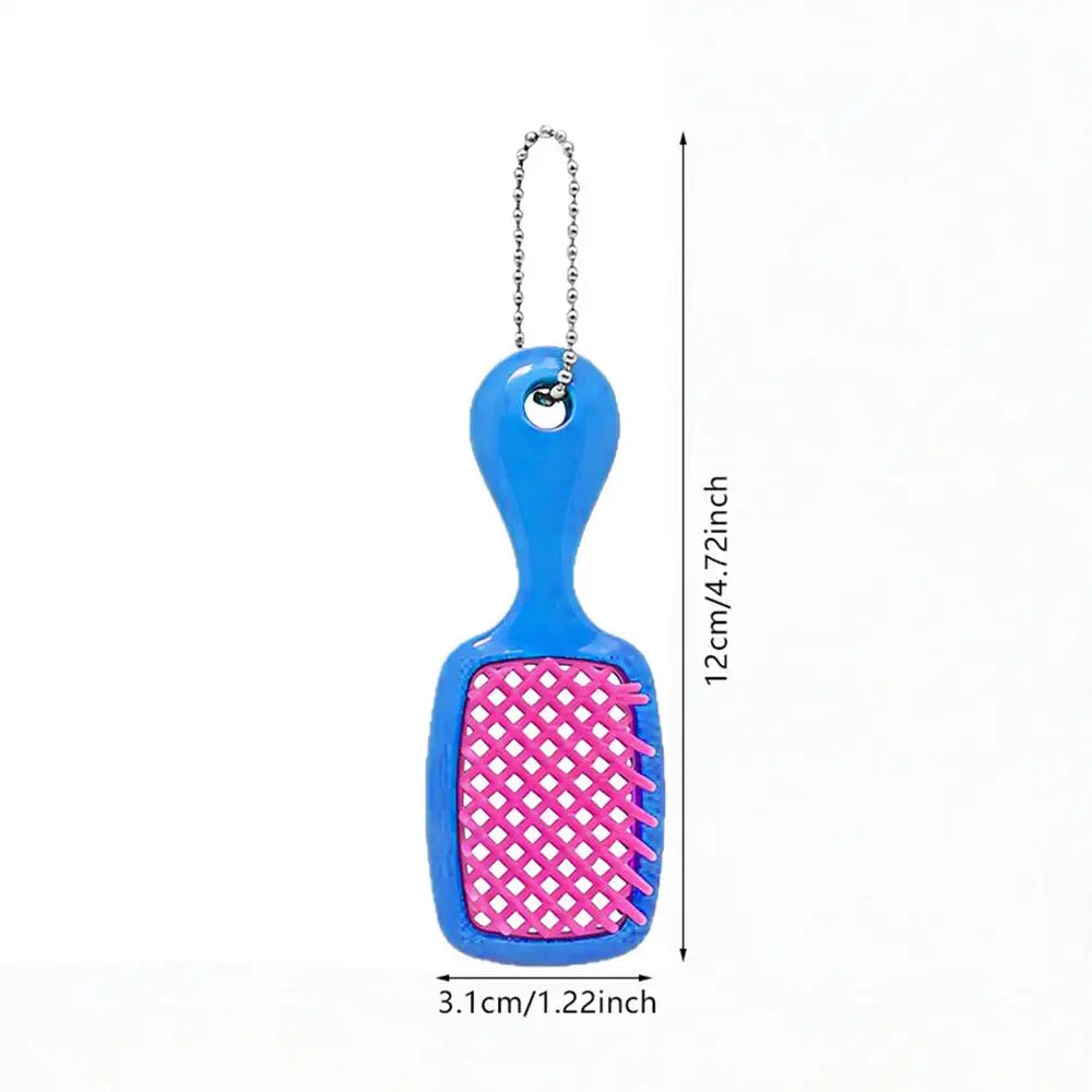Mini Hairbrush Keychain – Compact Portable Travel Hair Brush Travel Hair Brush Axl Sky Blue