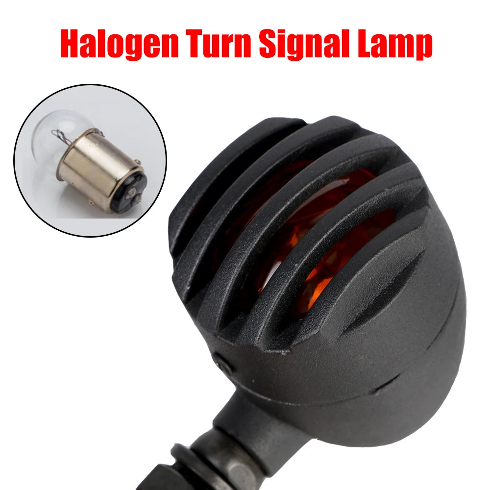 Retro Motorcycle Turn Signal Indicators – 2Pcs Halogen Blinker Motorcycle Turn Signals Axl
