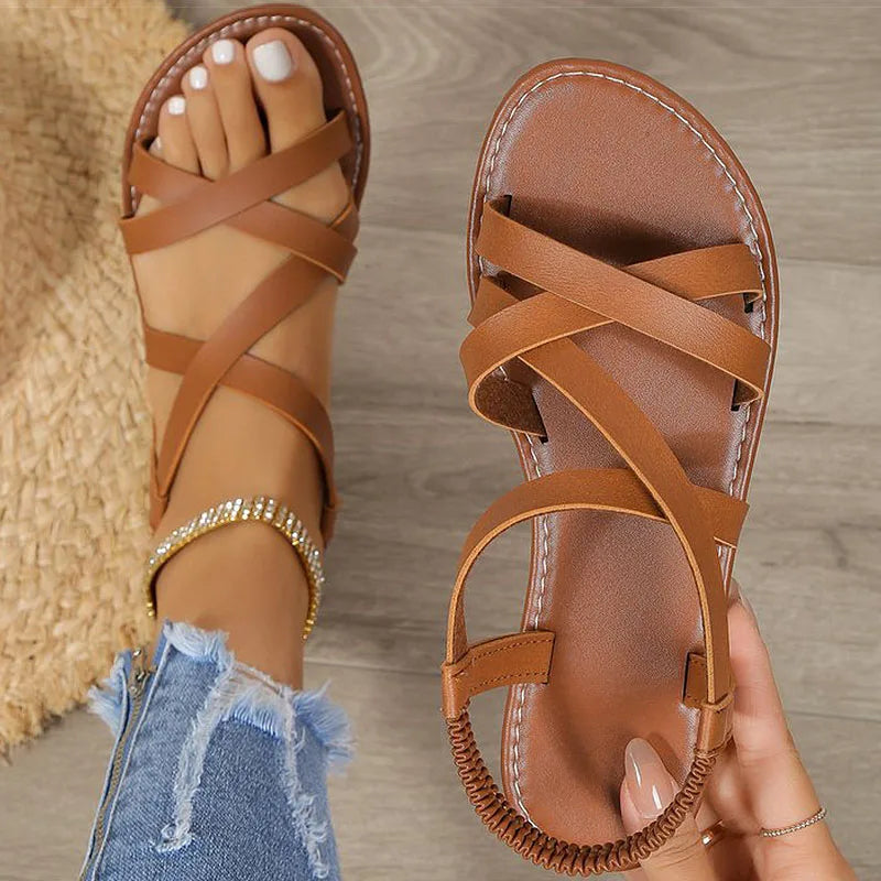 HAJINK Women's Classic Flat Sandals – Elegant Summer Shoes Flat Sandals Axl