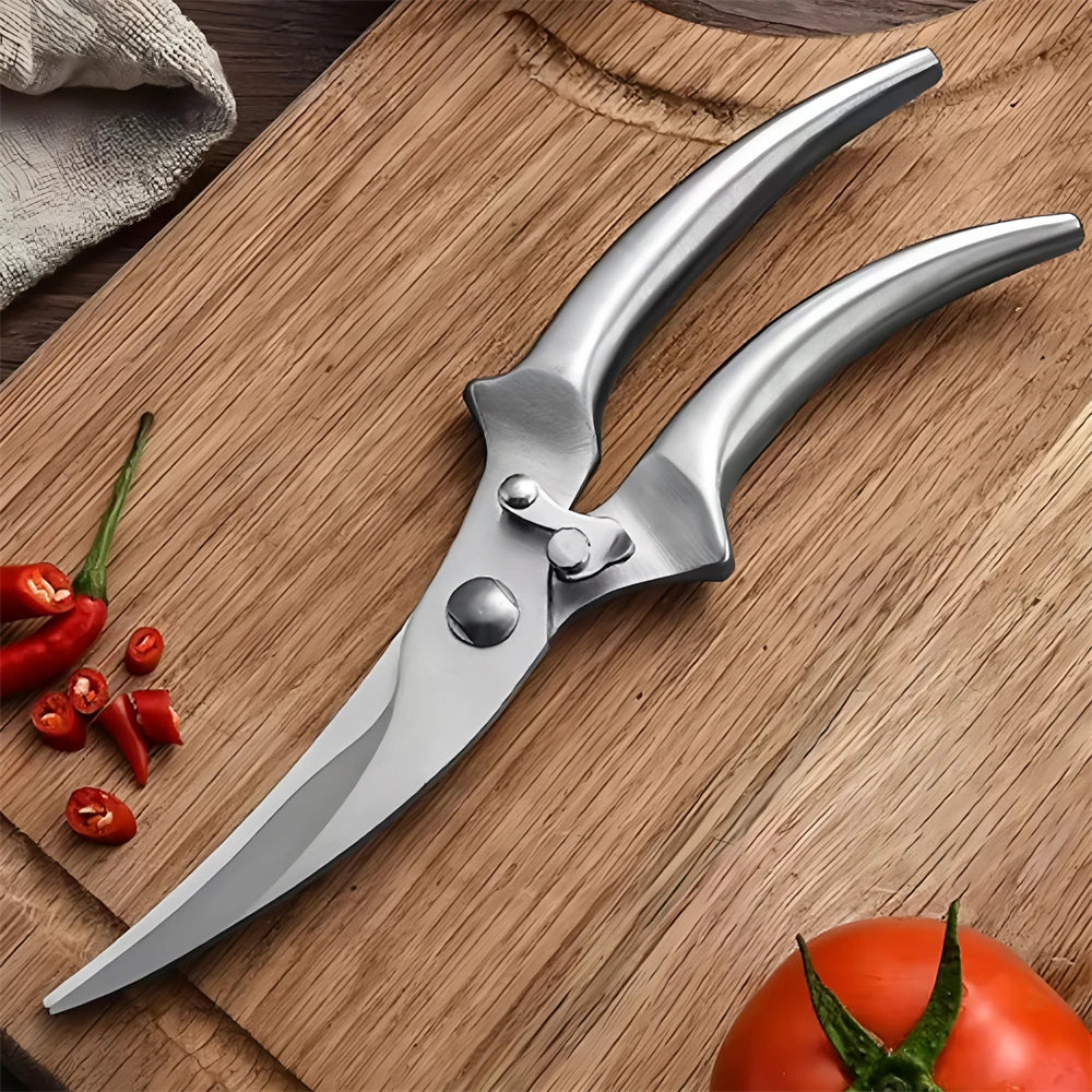 Multi-Functional Kitchen Scissors – Non-Slip BBQ & Bone Shears Kitchen Scissors Axl Scissors-Silvery