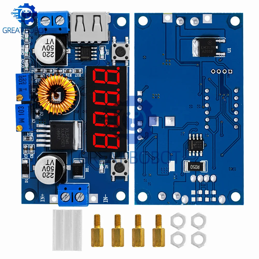75W CC/CV Buck Converter Module – LED Driver, USB Voltmeter & Ammeter Buck Converter Module Axl