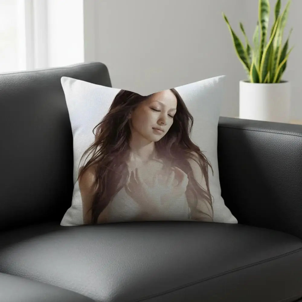 Natural Linen Cushion Cover – Printed Pillowcase Sofa & Bed Linen Cushion Cover Axl White5 30X30cm
