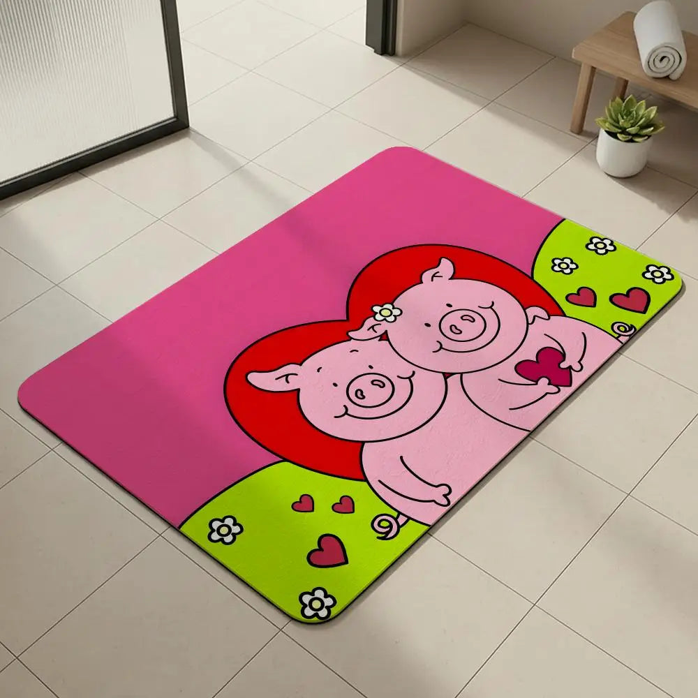 Masha & Bear Diatomite Bath Mat – Quick Dry & Anti-Slip Diatomite Bath Mat Axl White7 30x45cm