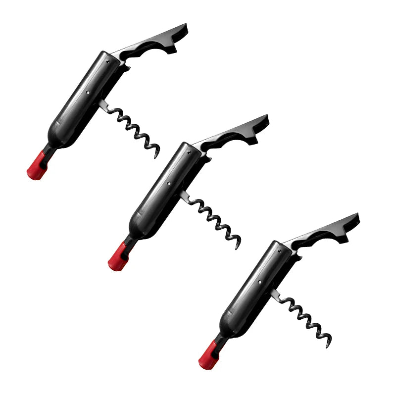 Folding Wine Bottle Opener – Stainless Steel Multifunctional Corkscrew Wine Bottle Opener Axl 3PCS Opener