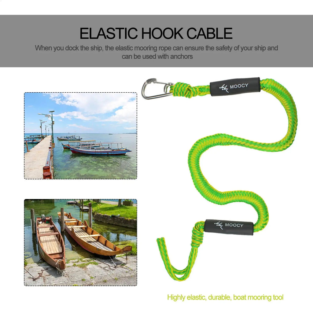 Elastic Bungee Dock Line with D-Ring Buckle | Boat Kayak Mooring Marine Mooring Rope Axl