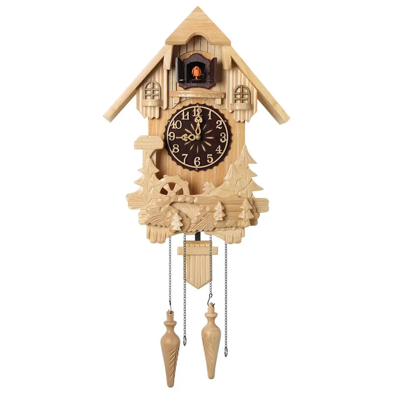 Solid Wood Cuckoo Clock – Vintage 20" Pendulum Wall Clock Cuckoo Wall Clock Axl