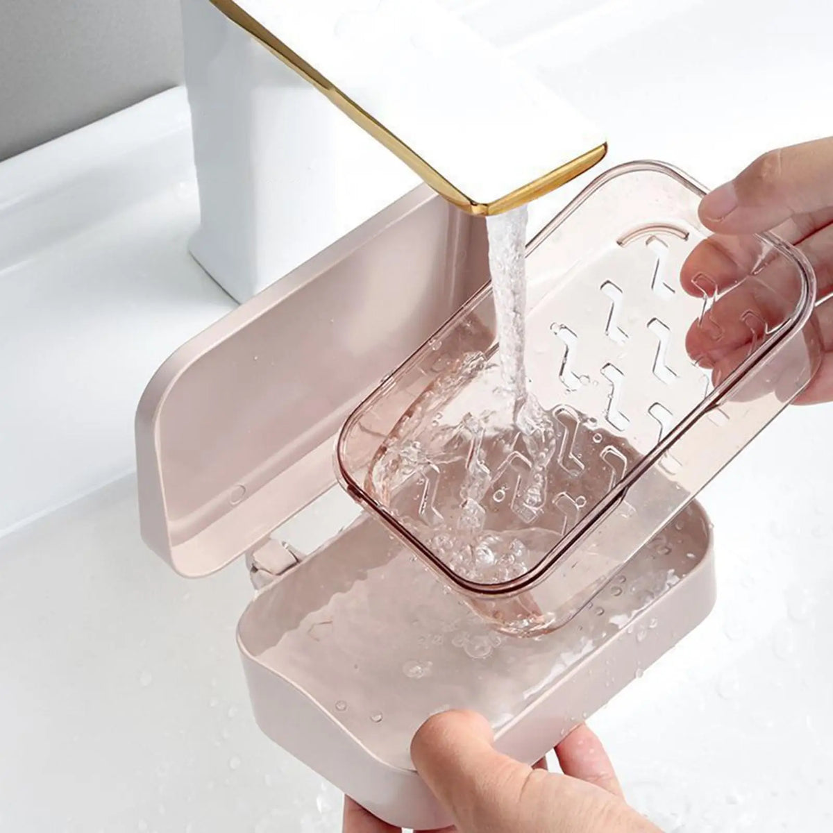 Portable Double Layer Travel Soap Box with Lid & Drainage Travel Soap Case Axl