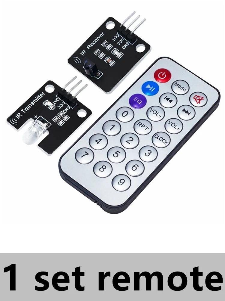 IR Infrared Transmitter & 38kHz Receiver Sensor Module Kit Arduino IR Sensor Module Kit Axl 1 set remote