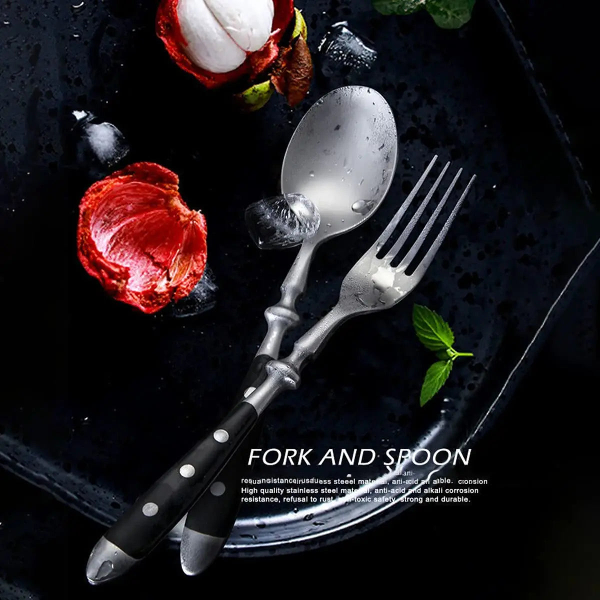 Western Stainless Steel Cutlery Set – Knives, Forks & Spoons Cutlery Flatware Set Axl