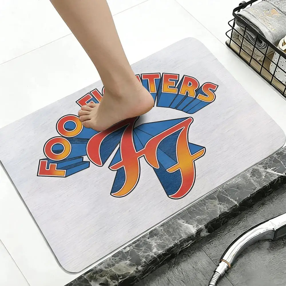 Diatomite Bath Mat – Quick Dry, Anti-Slip Rock Band Design Bath Mat Axl