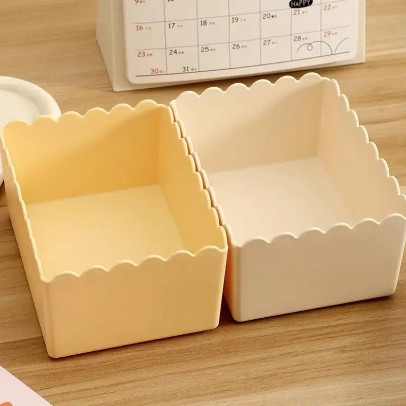 Cream Cosmetic Storage Box – Dustproof Desktop Organizer Desktop Storage Box Axl