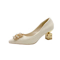 Women's Pointed Toe High Heels – Luxury Wedding Party Pumps High Heel Pumps Axl 5cm-1169 35