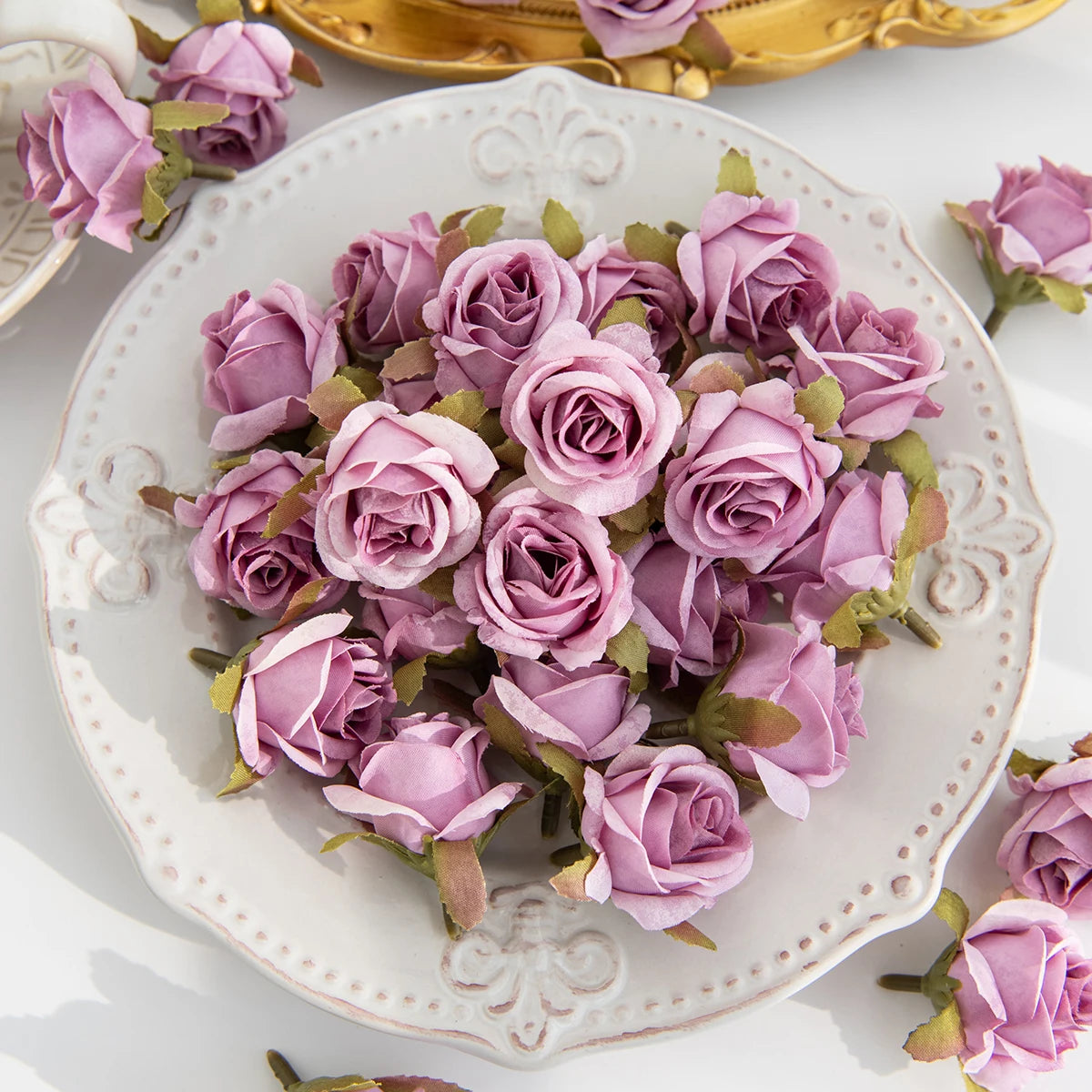 Artificial Silk Rose Heads Bulk – Wedding & Home Décor Artificial Silk Flowers Axl Color 2 40 pcs