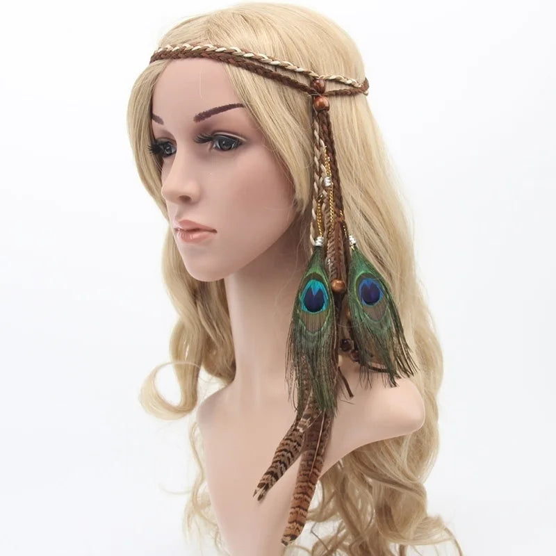 Feather Headband – Boho Festival Hairband & Headdress Feather Headband Axl