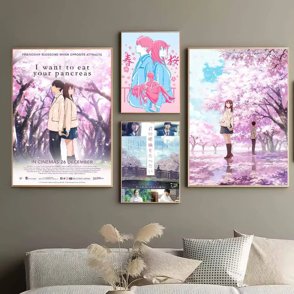 I Want to Eat Your Pancreas HD Wall Poster – Self-Adhesive Anime Wall Poster Axl