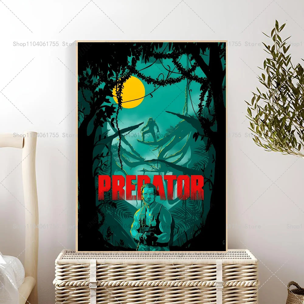 Predator Classic Movie Poster – Self-Adhesive Waterproof Wall Art Movie Wall Poster Axl z6 40x60cm No Frame