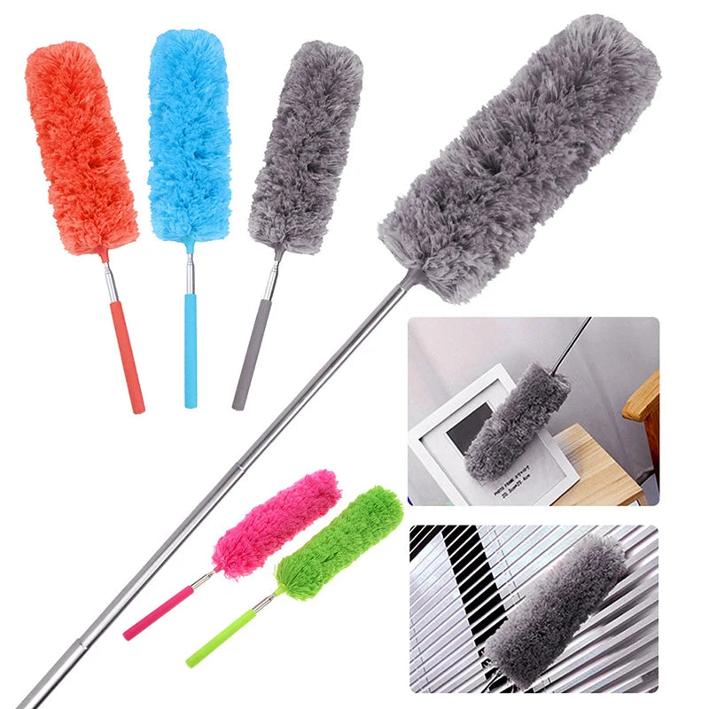Retractable Microfiber Duster – Extendable Long Handle Brush Retractable Duster Axl