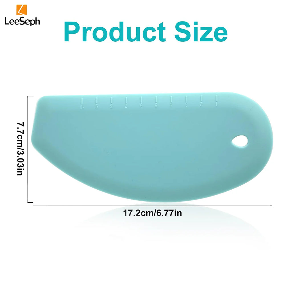Leeseph Silicone Dough Scraper & Bowl Scraper | Pastry Cutter Pastry Dough Scraper Axl