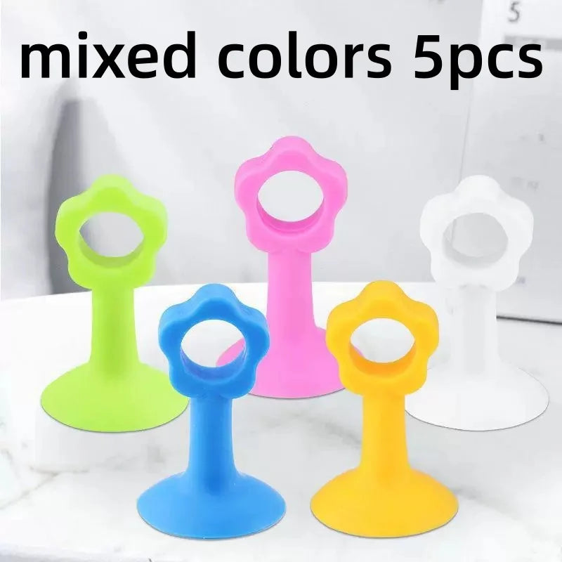 Silicone Door Stopper Wall Protector No Drill 5-Pack Door Stopper Axl mixed colors 5pcs