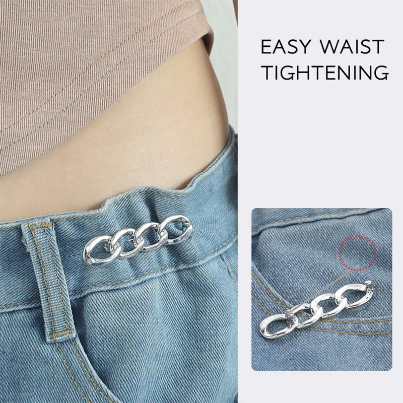 Adjustable Waist Tightener Clip – Metal Snap Button for Jeans Waist Adjuster Clip Axl