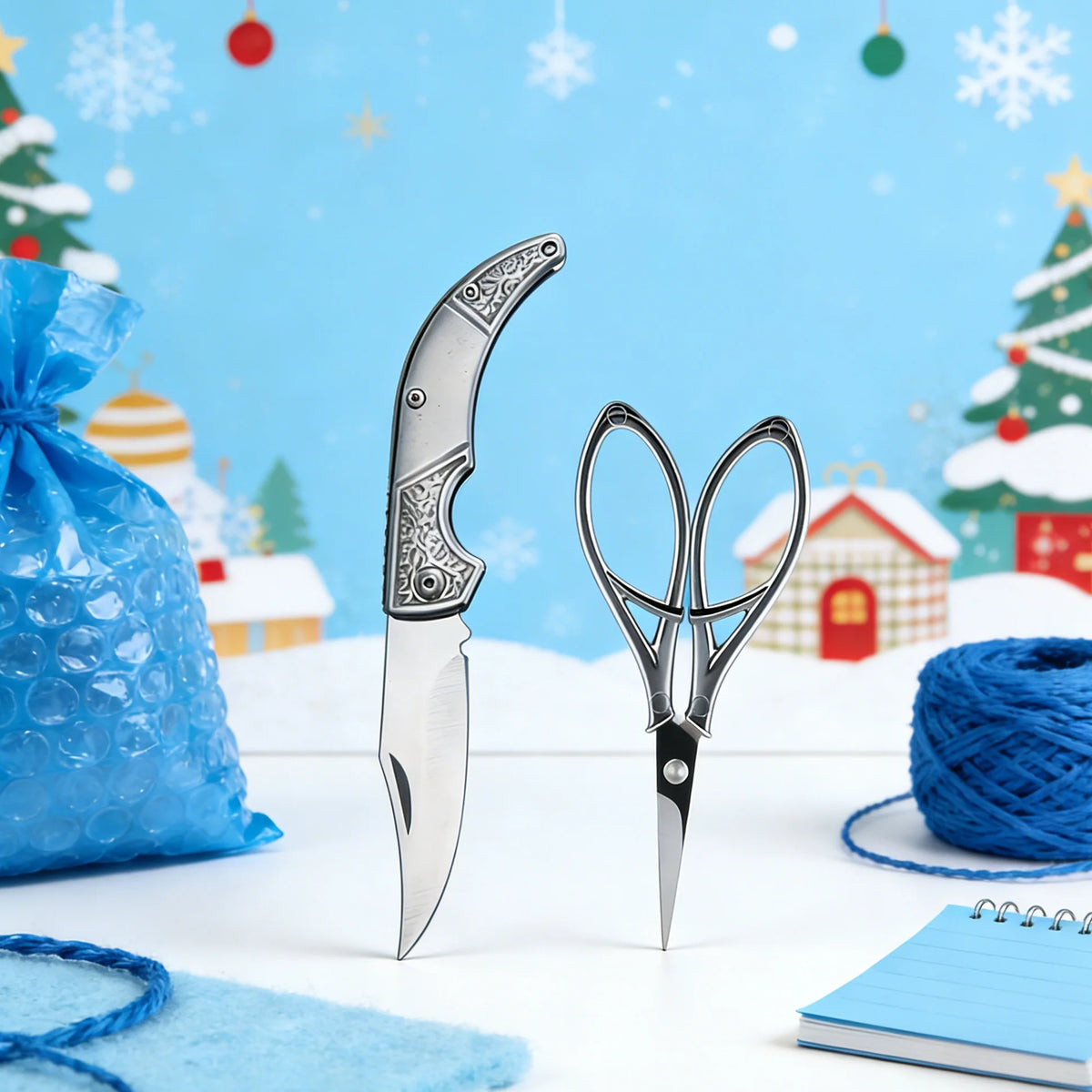 Folding Utility Knife & Embroidery Scissors – EDC Carry Tool Folding Utility Knife Axl Tools-2PCS