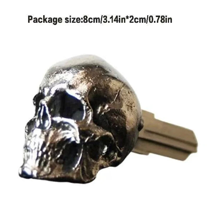 Metal Skull Motorcycle Key Cover – Universal Alloy Key Cap Motorcycle Key Cover Axl