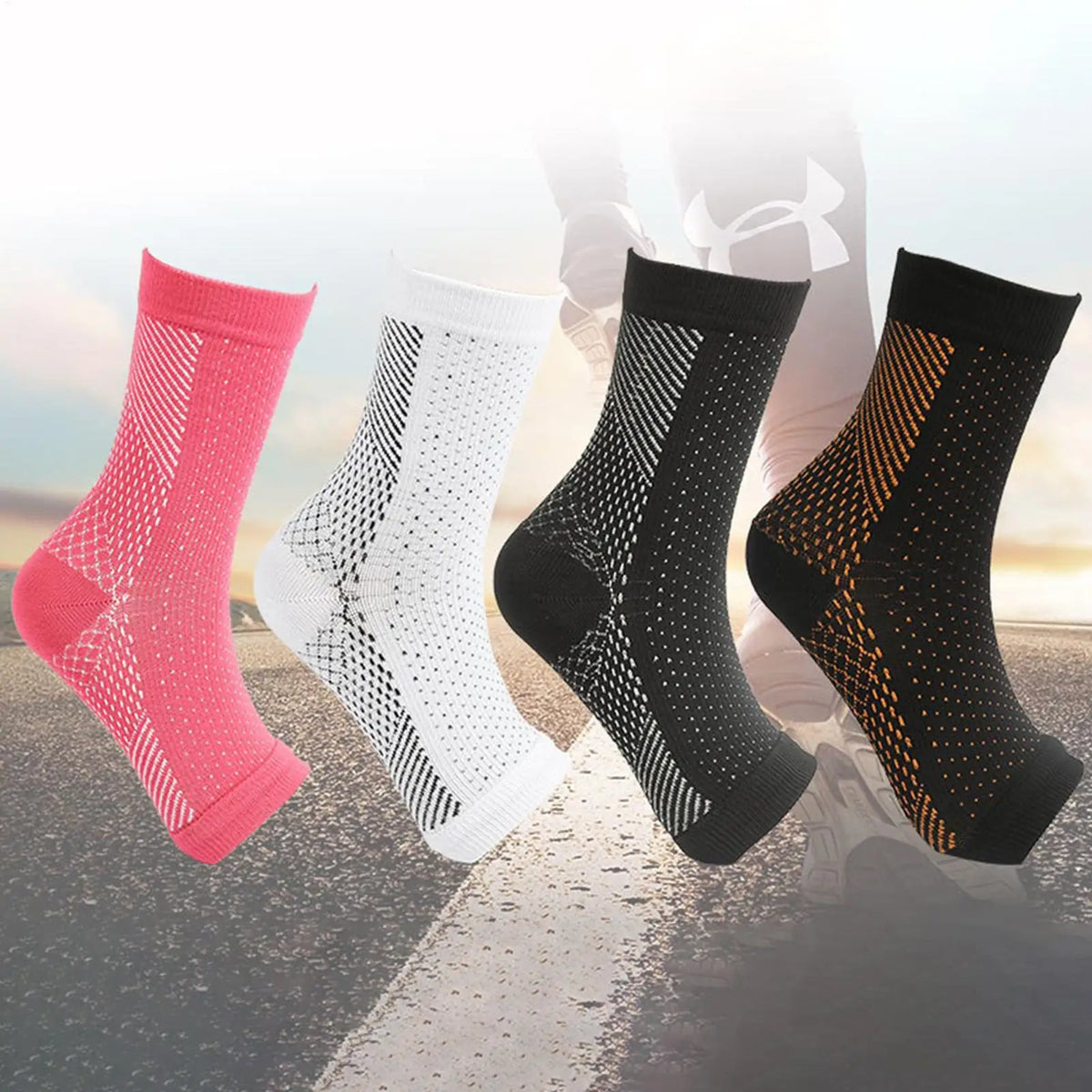 Toeless Compression Ankle Socks – Arch & Heel Support Compression Socks Axl