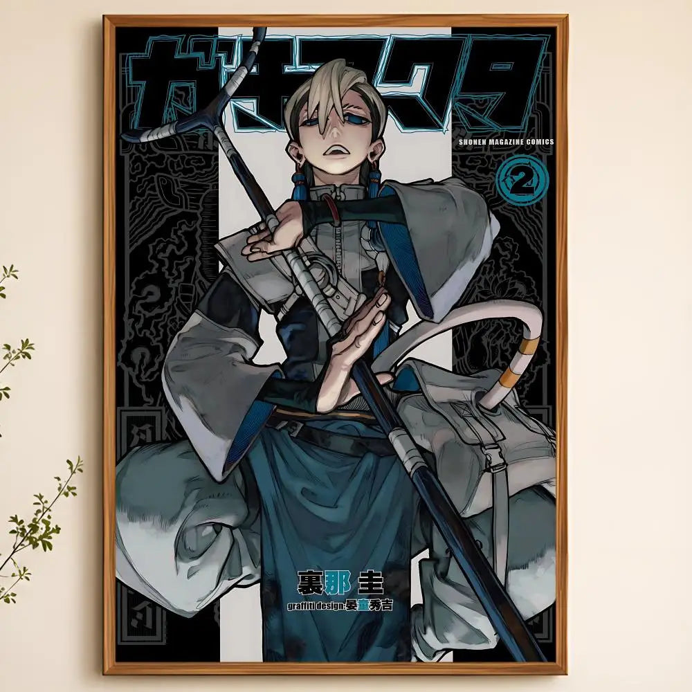 Gachiakuta Anime Poster – Waterproof Self-Adhesive Wall Art Anime Wall Poster Axl White02 50X70cmNoframe
