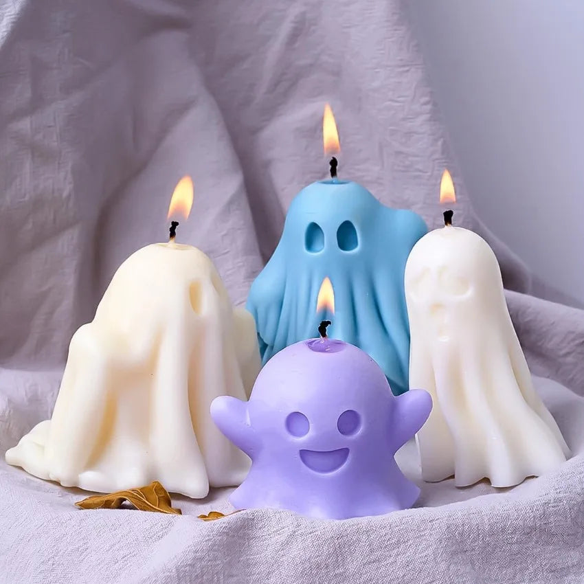 Halloween Pumpkin Ghost 3D Silicone Mold – DIY Candle & Craft Silicone Craft Mold Axl