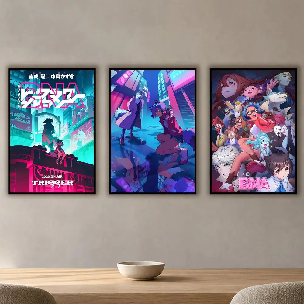 BNA Anime Poster Waterproof PVC Stickers | Wall & Home Décor Anime Wall Stickers Axl