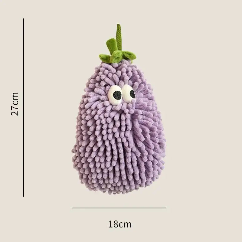 Chenille Hand Towel – Fruit Shaped Hanging Washcloth for Kitchen Decorative Hand Towel Axl B