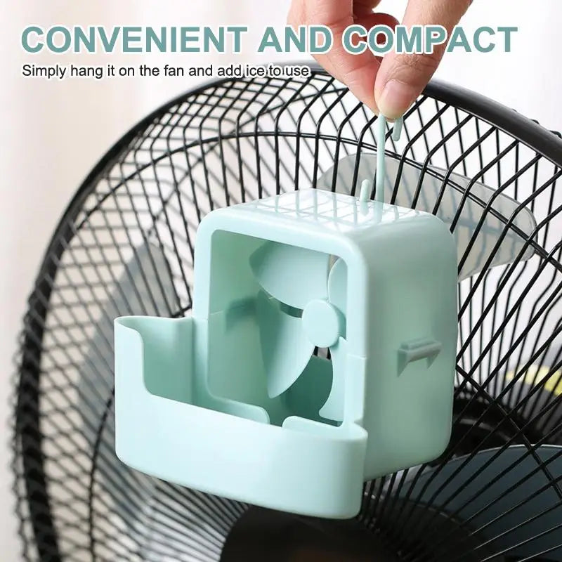Fan Ice Cooling Attachment Box with 4 Reusable Ice Cups Fan Cooling Attachment Axl