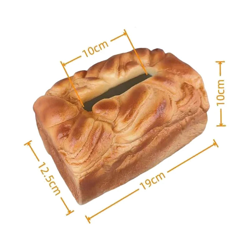 Bread Toast Tissue Box – Funny Novelty Napkin Holder Decor Novelty Tissue Holder Axl 1PC