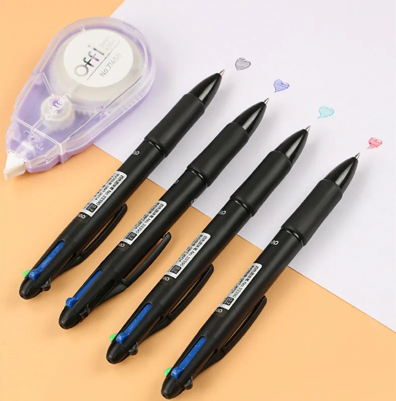 5-Pack 4-Color Ballpoint Pens 0.7mm – School & Office Writing Multicolor Ballpoint Pen Axl Multi-Colored