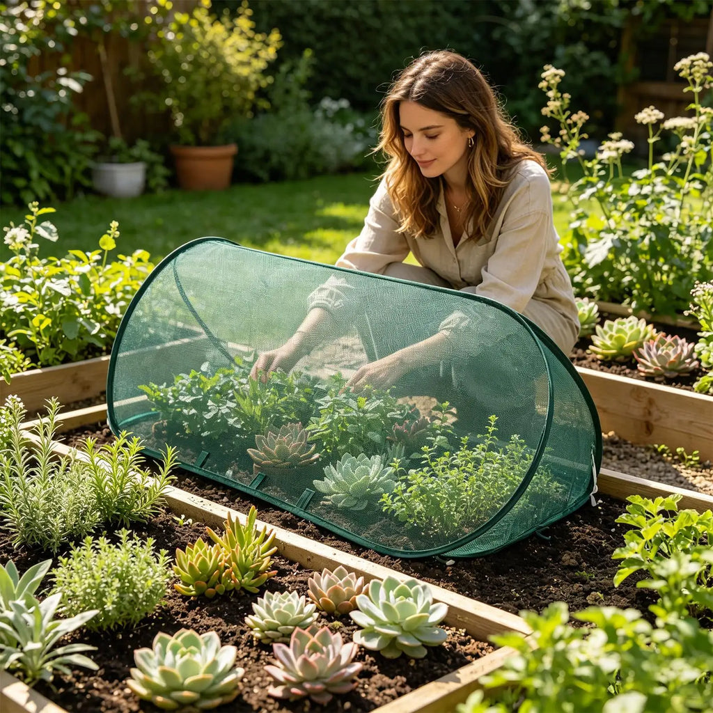 Pop-Up Garden Mesh Plant Cover | Bird & Pest Netting Dome Garden Plant Cover Axl