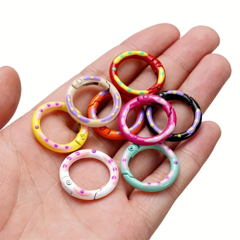 10-Pack Alloy Carabiner Keychain Spring Clasp Clips & Connectors Carabiner Clip Set Axl