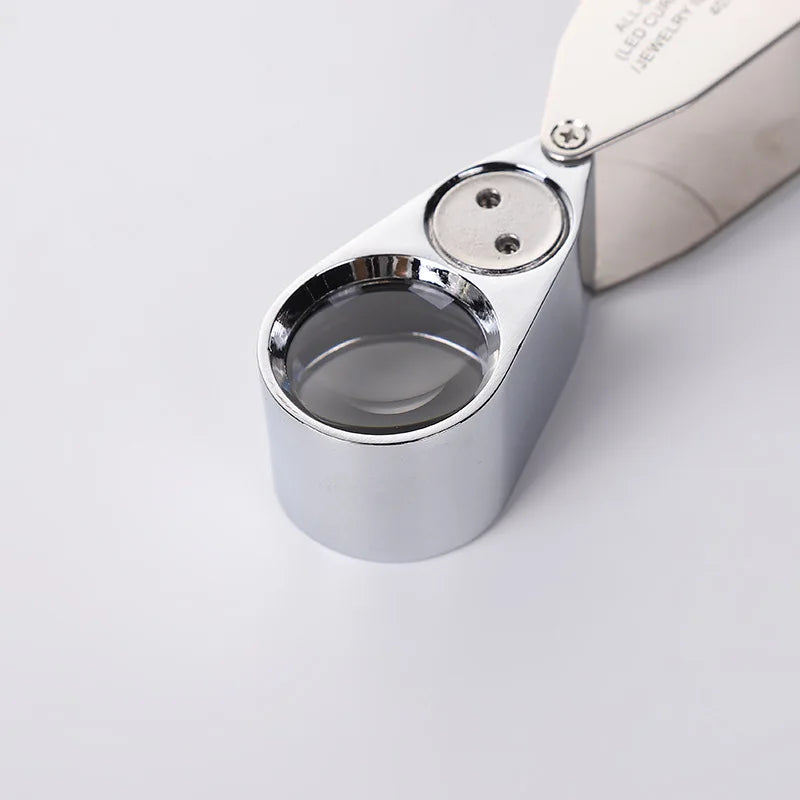 40X Folding Magnifier with LED – Jewelry & Banknote Loupe Magnifier Loupe Axl