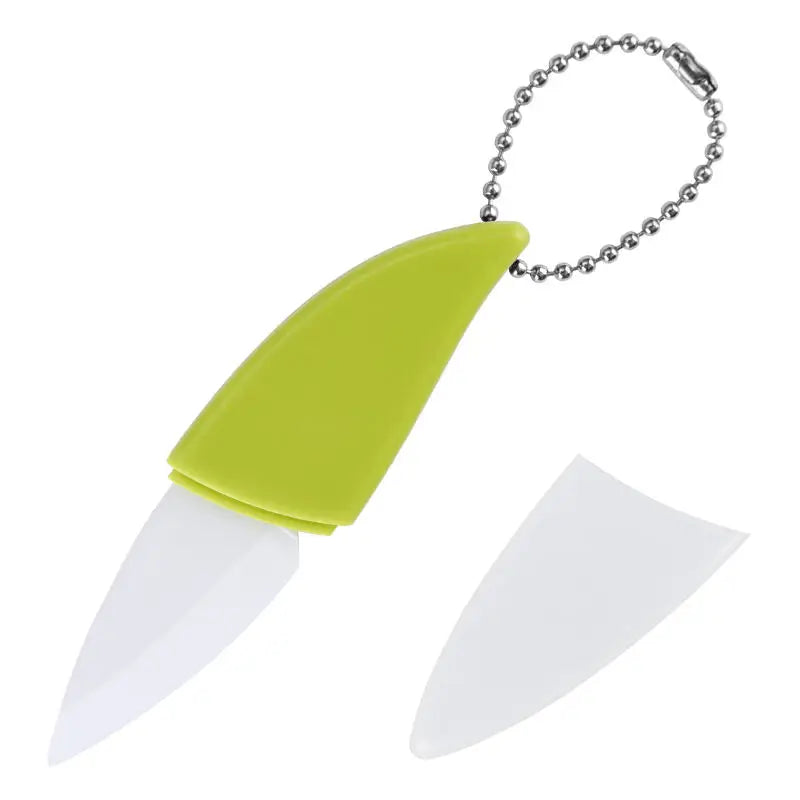 Ceramic Fruit Knife Set – Portable Mini Slicer with Cover Ceramic Fruit Knife Axl green